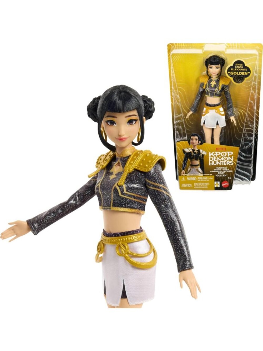 K-Pop Inspired Golden Singing Doll - Demon Hunter Collectible Toy for Fans